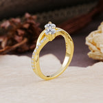 Unique Classic 3-Prong Round CutLab Diamond Engagement Ring - Additional view