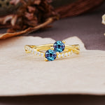 Unique Classic 3-Prong Round CutAlexandrite Engagement Ring - Additional view