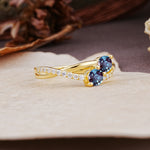Unique Classic 3-Prong Round CutAlexandrite Engagement Ring - Additional view