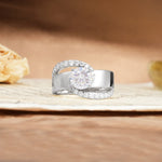 Retro-Luxe Twisted 4-Prong Round Cut Moissanite Engagement Ring - Additional view
