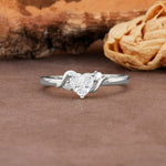 Unique Twisted 3-Prong Heart Cut Moissanite Engagement Ring - Additional view