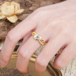 Unique, Minimalist, Twisted 4-Prong Round Cut Lab Diamond Wedding Ring - Additional view