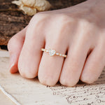 Luxurious Style Pavé 3-Prong Heart Cut Moissanite Engagement Ring - Additional view