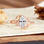 Natural Inspiration 2-Prong Marquise Cut Lab Diamond Engagement Ring - Additional view