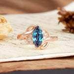 Natural Inspiration 2-Prong Marquise Cut Alexandrite Engagement Ring - Additional view