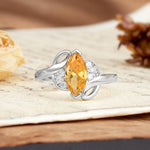 Natural Inspiration 2-Prong Marquise Cut Citrine Engagement Ring - Additional view