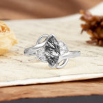 Natural Inspiration 2-Prong Marquise Cut Black Rutilated Quartz Engagement Ring - Additional view