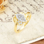Natural Inspiration 2-Prong Marquise Cut Moissanite Engagement Ring - Additional view