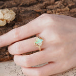 Natural Inspiration 2-Prong Marquise Cut Fire Opal Engagement Ring - Additional view