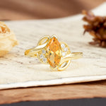 Natural Inspiration 2-Prong Marquise Cut Citrine Engagement Ring - Additional view