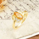 Natural Inspiration 2-Prong Marquise Cut Citrine Engagement Ring - Additional view