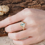 Natural Inspiration 2-Prong Marquise Cut Moss Agate Engagement Ring - Additional view