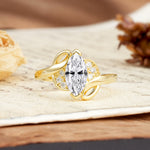 Natural Inspiration 2-Prong Marquise Cut Lab Diamond Engagement Ring - Additional view