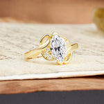 Natural Inspiration 2-Prong Marquise Cut Lab Diamond Engagement Ring - Additional view