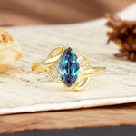 Natural Inspiration 2-Prong Marquise Cut Alexandrite Engagement Ring - Additional view