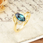 Natural Inspiration 2-Prong Marquise Cut Alexandrite Engagement Ring - Additional view