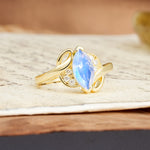 Natural Inspiration 2-Prong Marquise Cut Moonstone Engagement Ring - Additional view