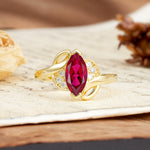 Natural Inspiration 2-Prong Marquise Cut Ruby Engagement Ring - Additional view