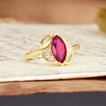 Natural Inspiration 2-Prong Marquise Cut Ruby Engagement Ring - Additional view