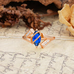 Uniquely Luxurious, Wrapped-Setting, 2-Prong Marquise Cut Sapphire Engagement Ring - Additional view