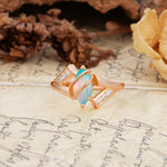 Uniquely Luxurious, Wrapped-Setting, 2-Prong Marquise Cut Fire Opal Engagement Ring - Additional view