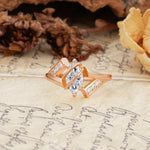 Uniquely Luxurious, Wrapped-Setting, 2-Prong Marquise Cut Lab Diamond Engagement Ring - Additional view