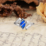 Uniquely Luxurious, Wrapped-Setting, 2-Prong Marquise Cut Sapphire Engagement Ring - Additional view