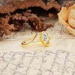 Uniquely Luxurious, Wrapped-Setting, 2-Prong Marquise Cut Lab Diamond Engagement Ring - Additional view