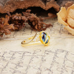 Uniquely Luxurious, Wrapped-Setting, 2-Prong Marquise Cut Alexandrite Engagement Ring - Additional view