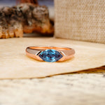 Classic Unique 3-Prong Pear Cut Alexandrite Two stones Engagement Ring - Additional view