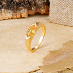 Classic Unique 3-Prong Pear Cut Citrine Two stones Engagement Ring - Additional view