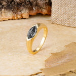Classic Unique 3-Prong Pear Cut Black Rutilated Quartz Two stones Engagement Ring - Additional view