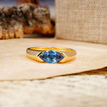 Classic Unique 3-Prong Pear Cut Alexandrite Two stones Engagement Ring - Additional view