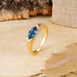 Classic Unique 3-Prong Pear Cut Alexandrite Two stones Engagement Ring - Additional view