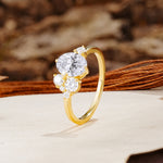 Classic And Unique Inlaid Marquise Cut Lab Diamond Engagement Ring - Additional view