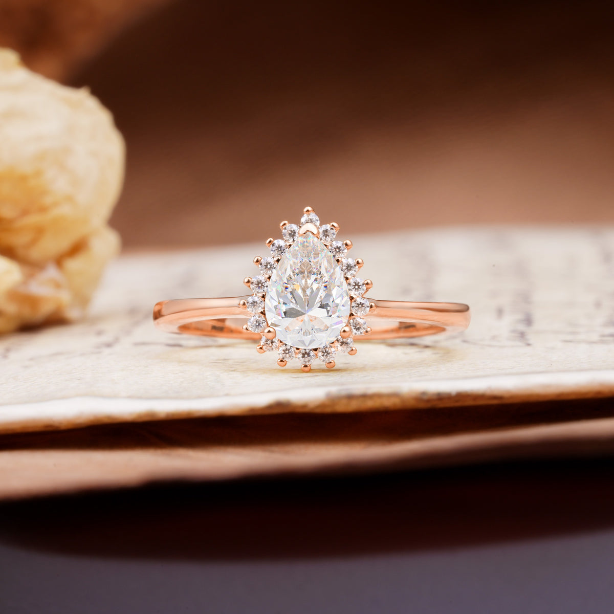 Classic Unique Luxury 4-Prong Oval Cut Moissanite Engagement Ring - Additional view