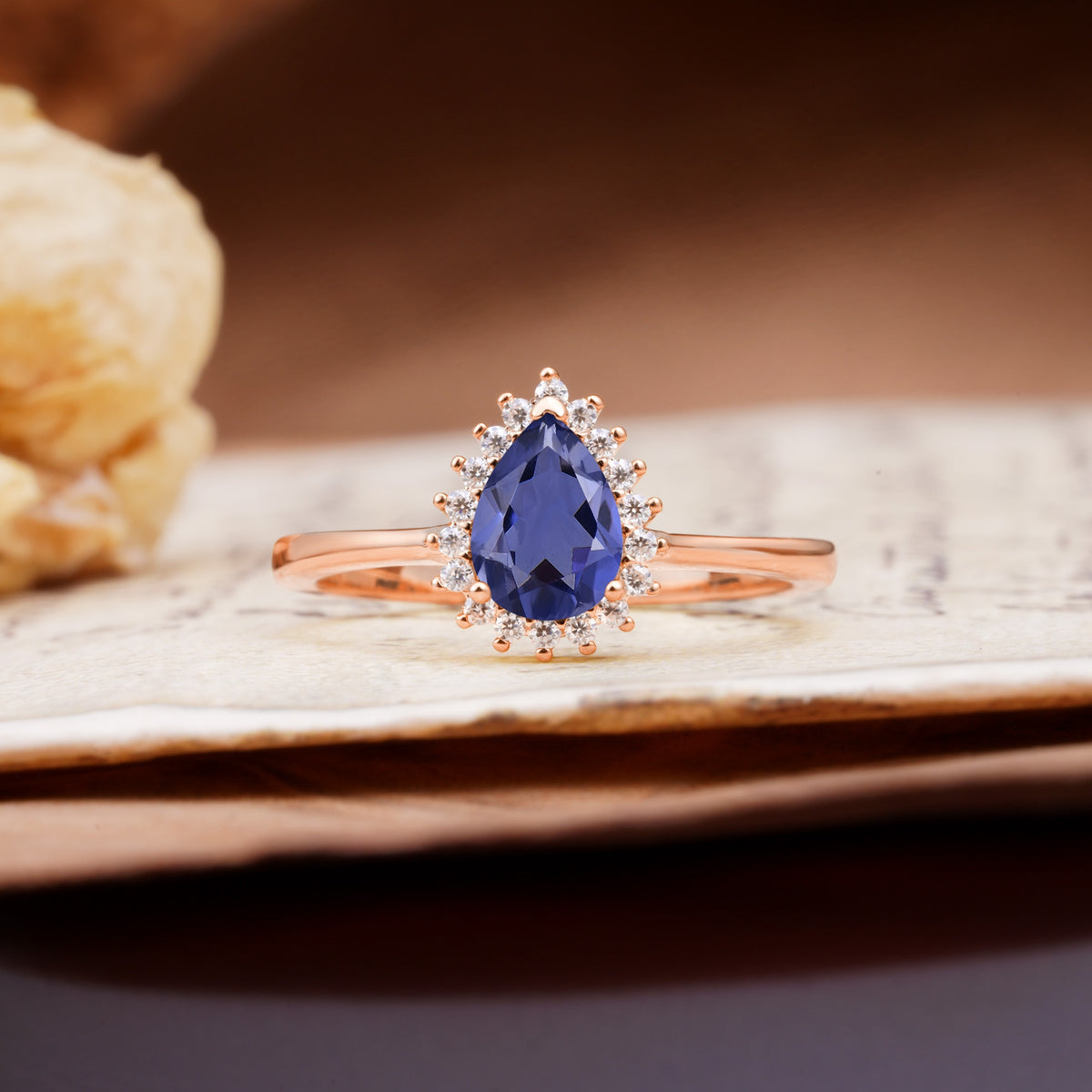 Classic Unique Luxury 4-Prong Oval Cut Tanzanite Engagement Ring - Additional view