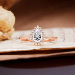 Classic Unique Luxury 4-Prong Oval Cut Lab Diamond Engagement Ring - Additional view