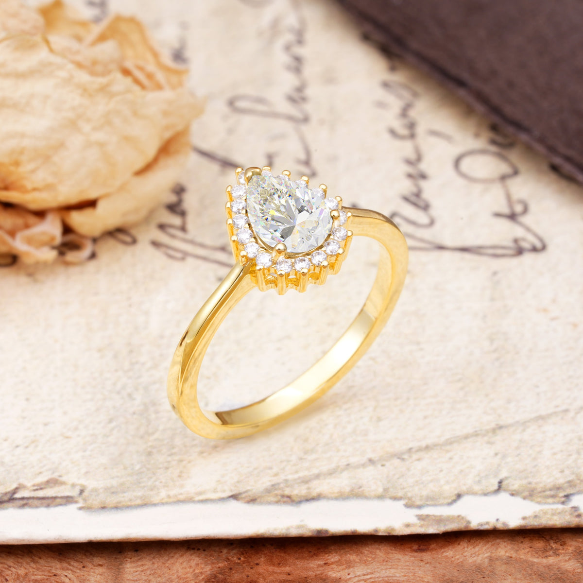 Classic Unique Luxury 4-Prong Oval Cut Moissanite Engagement Ring - Additional view