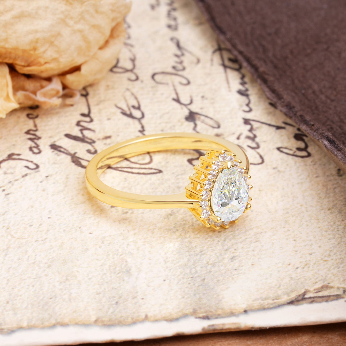 Classic Unique Luxury 4-Prong Oval Cut Moissanite Engagement Ring - Additional view