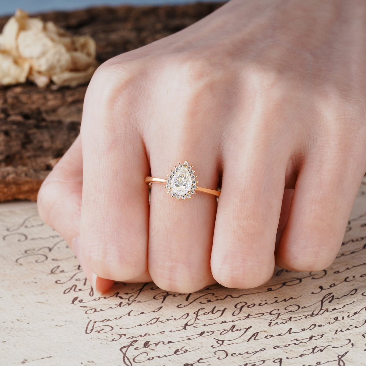 Classic Unique Luxury 4-Prong Oval Cut Moissanite Engagement Ring - Additional view
