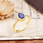 Classic Unique Luxury 4-Prong Oval Cut Tanzanite Engagement Ring - Additional view