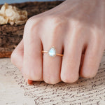 Classic Unique Luxury 4-Prong Oval Cut Moonstone Engagement Ring - Additional view