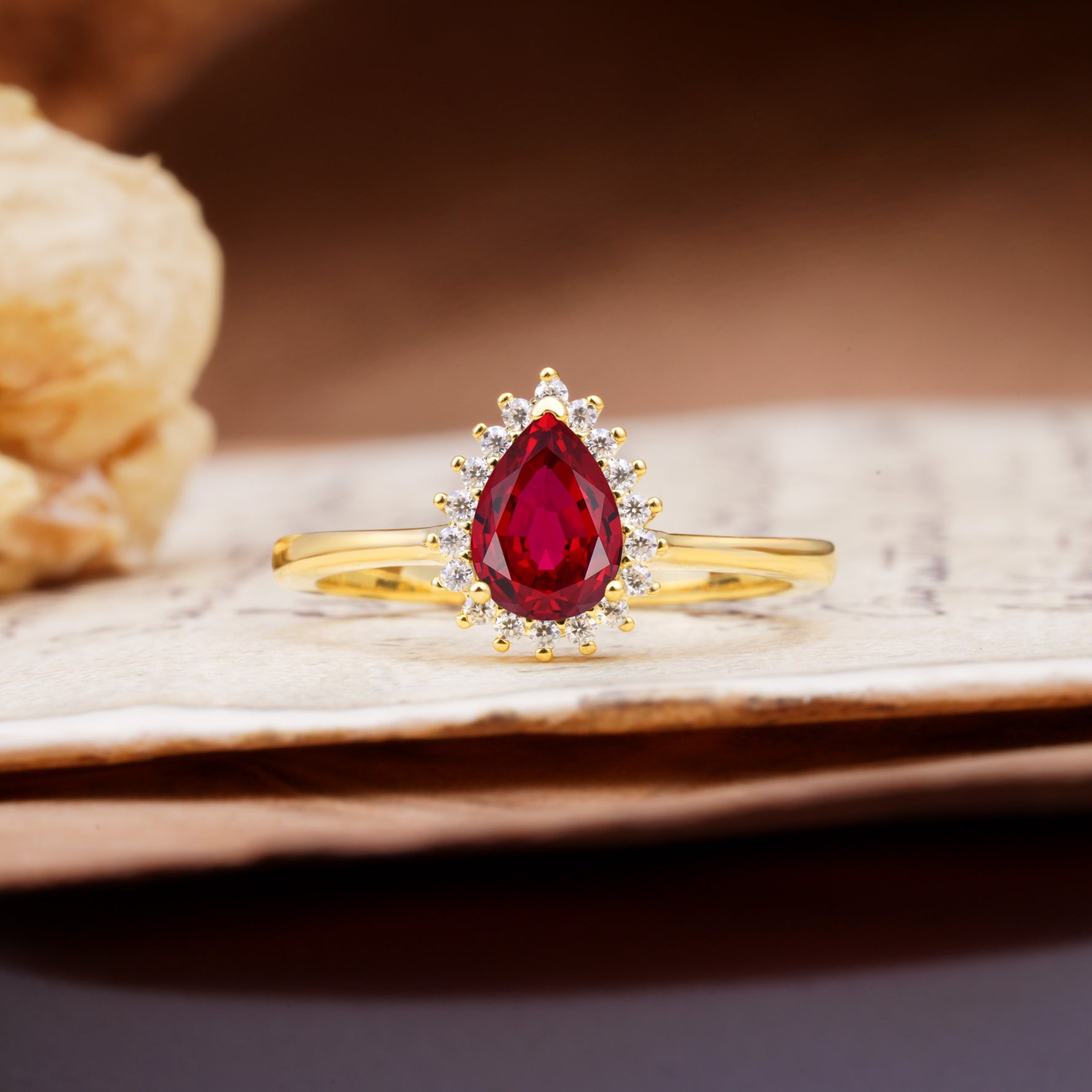 Classic Unique Luxury 4-Prong Oval Cut Ruby Engagement Ring - Additional view