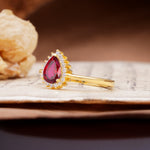 Classic Unique Luxury 4-Prong Oval Cut Ruby Engagement Ring - Additional view