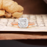 Classic 8-Prong Princess Cut Moissanite Engagement Ring - Additional view