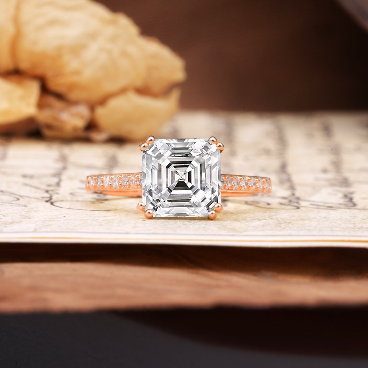 Classic 8-Prong Princess Cut Lab Diamond Engagement Ring - Additional view