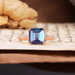 Classic 8-Prong Princess Cut Alexandrite Engagement Ring - Additional view