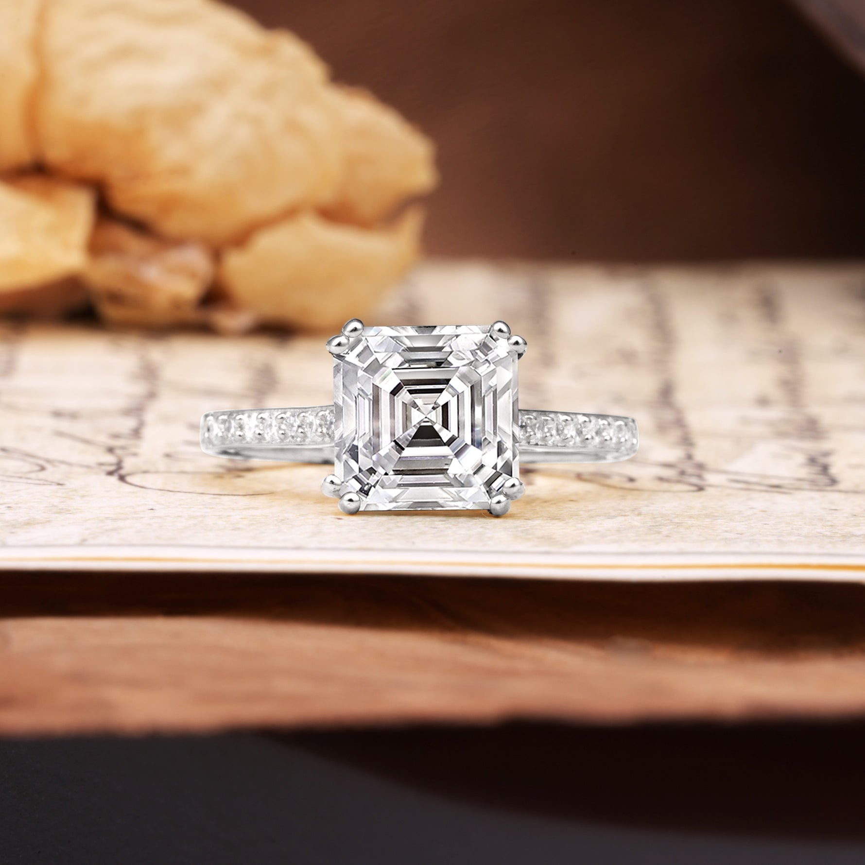 Classic 8-Prong Princess Cut Lab Diamond Engagement Ring - Additional view