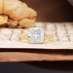 Classic 8-Prong Princess Cut Moissanite Engagement Ring - Additional view